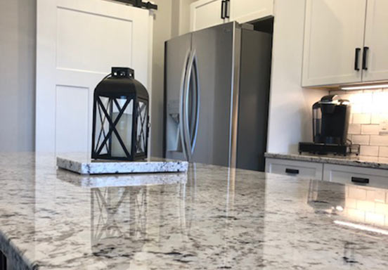 Granite kitchen island and countertop