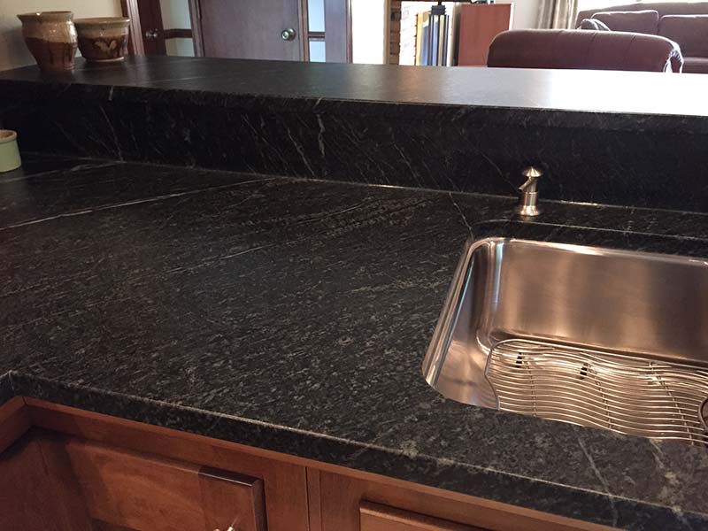 Oiled soapstone counter