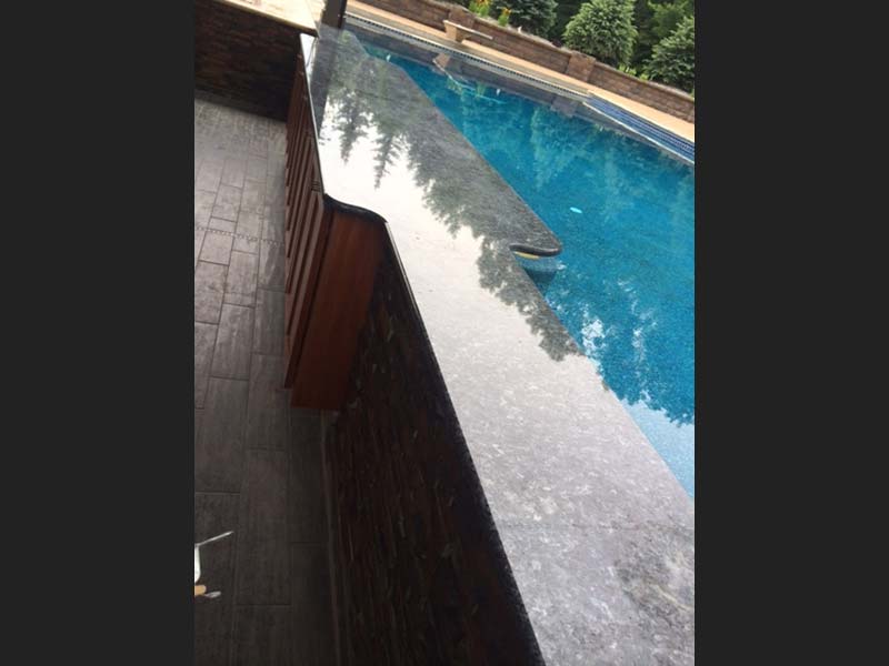 Blue Pearl Granite swim up bar top.