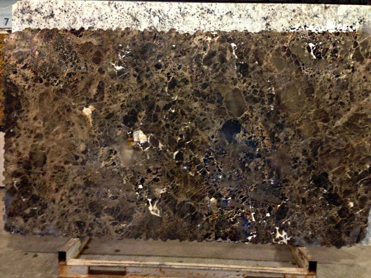 Polished Emperador Dark marble slab